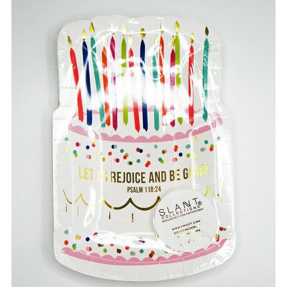 Birthday Cake Plates & Napkins set 16 plates, 20 napkins, Religious Faithworks - Picture 4 of 5